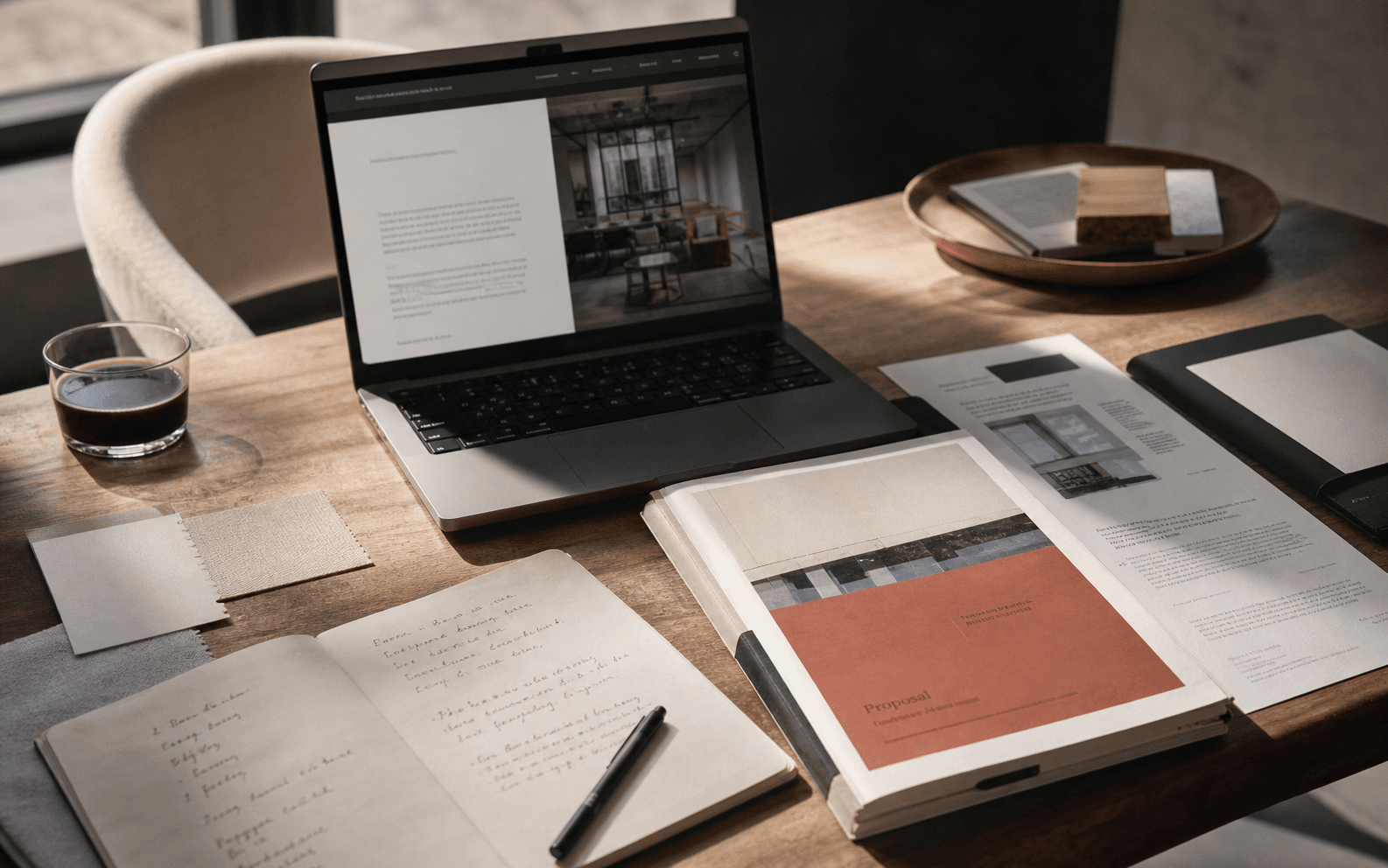 Professional Services branding, website, and print article preview