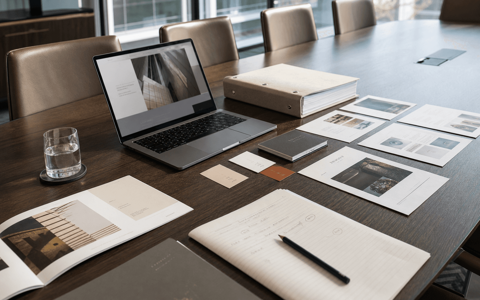 Professional Services branding, website, and print article preview