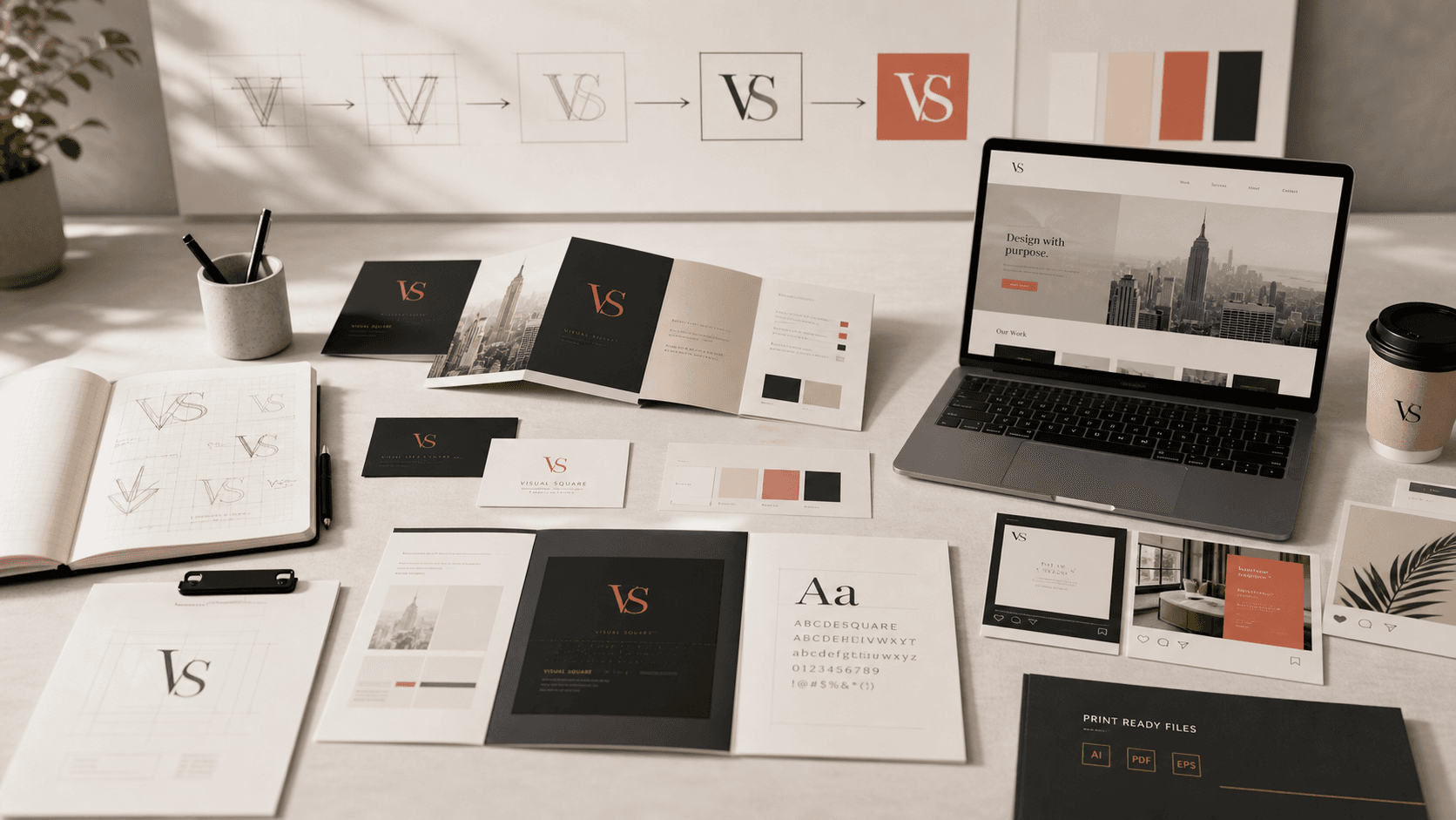 Professional Services branding, website, and print article preview